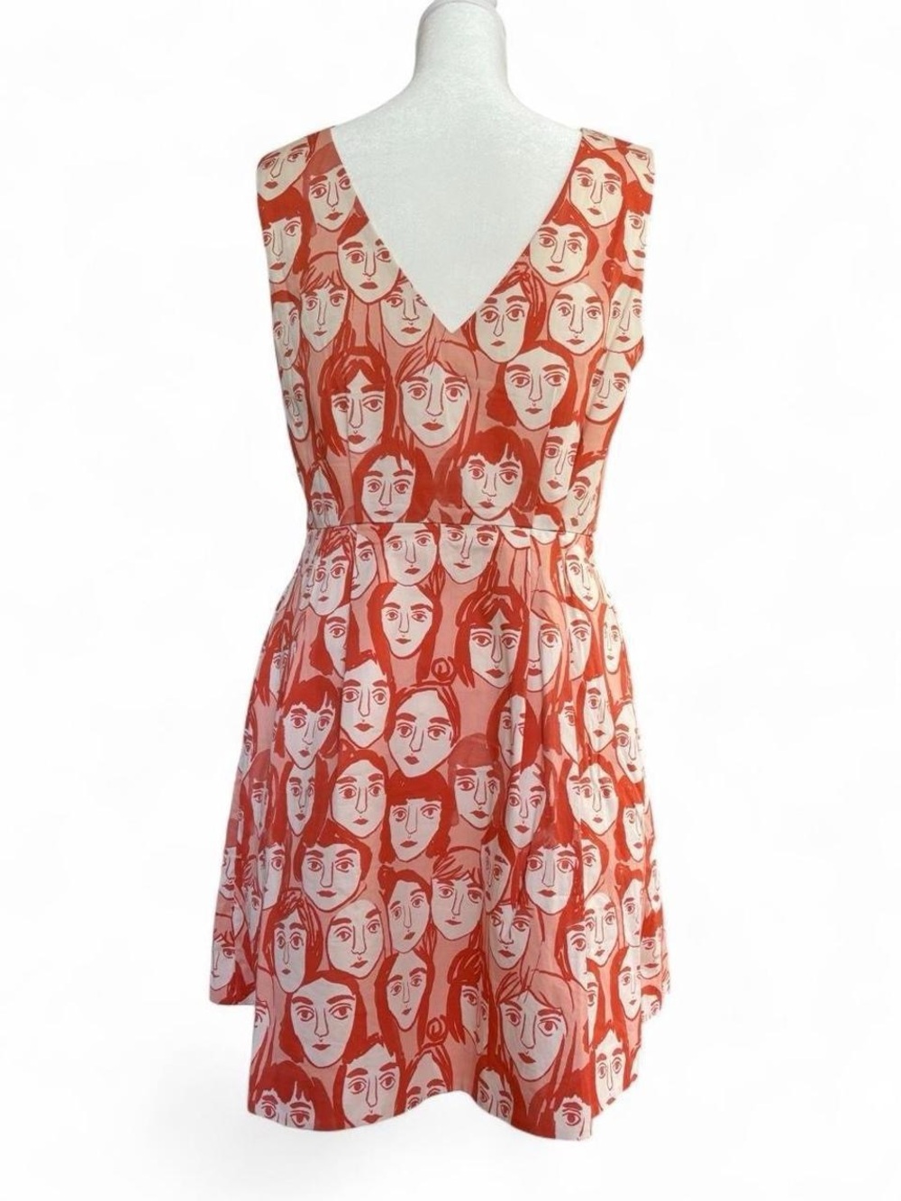 Leah Reena Goren for Anthropologie Orange & White Print Dress - Picture 3 of 5